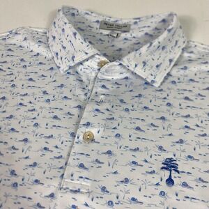 Peter Millar Summer Comfort Polo Shirt Mens XL Gator Air Boat Florida Marsh
